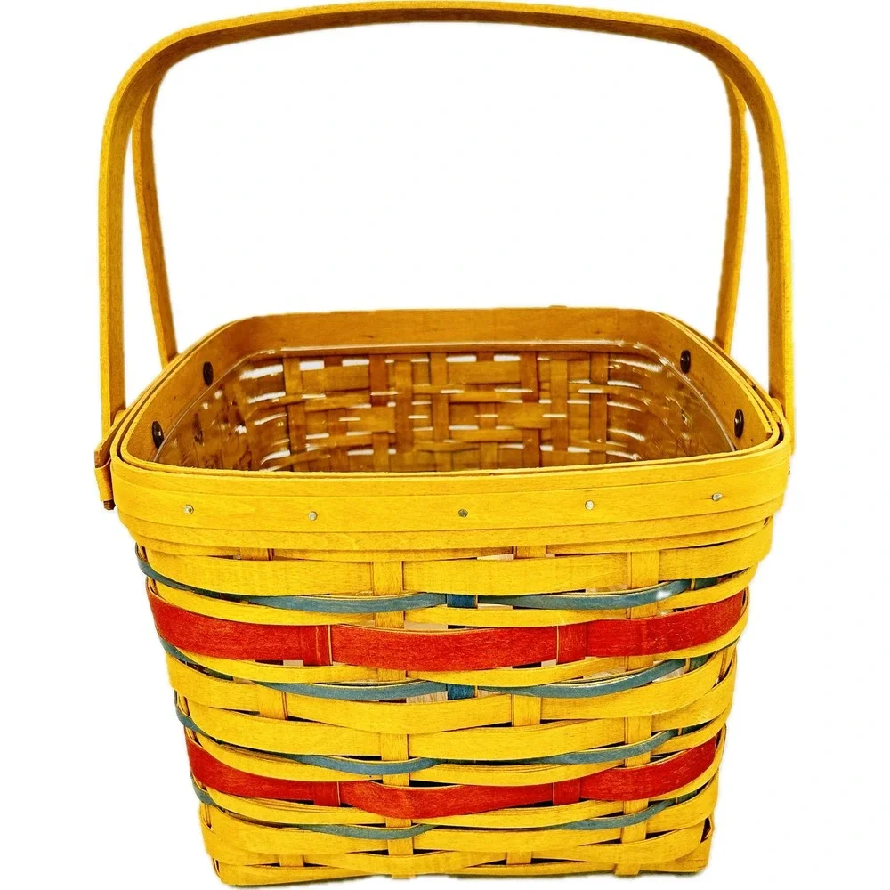 Longaberger AMERICAN‎ CELEBRATION PICNIC TOTE w/ Riser Liner Protector 2007